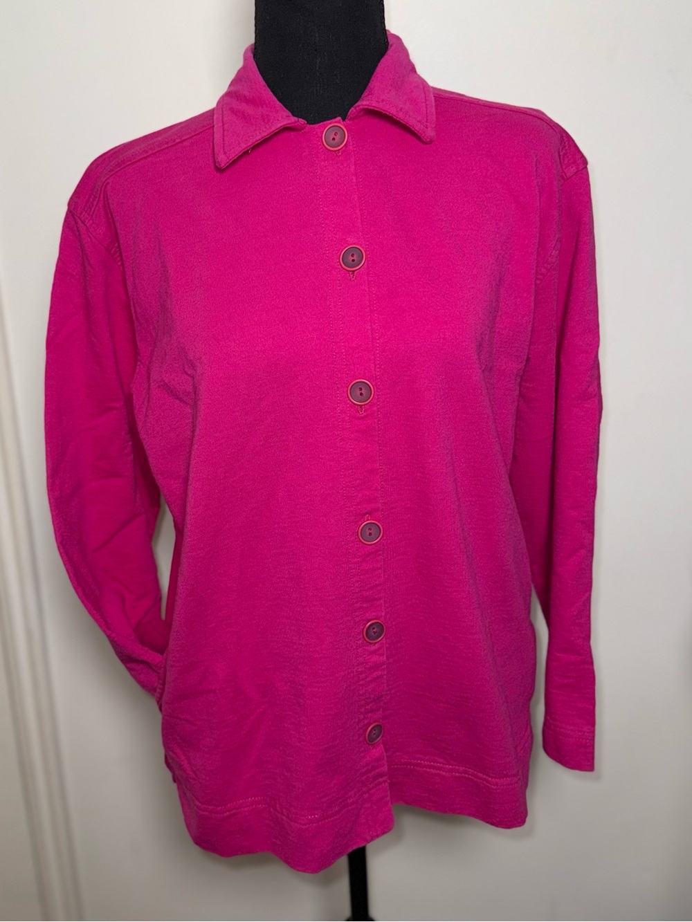 Women’s Fuchsia Button-Up Shirt